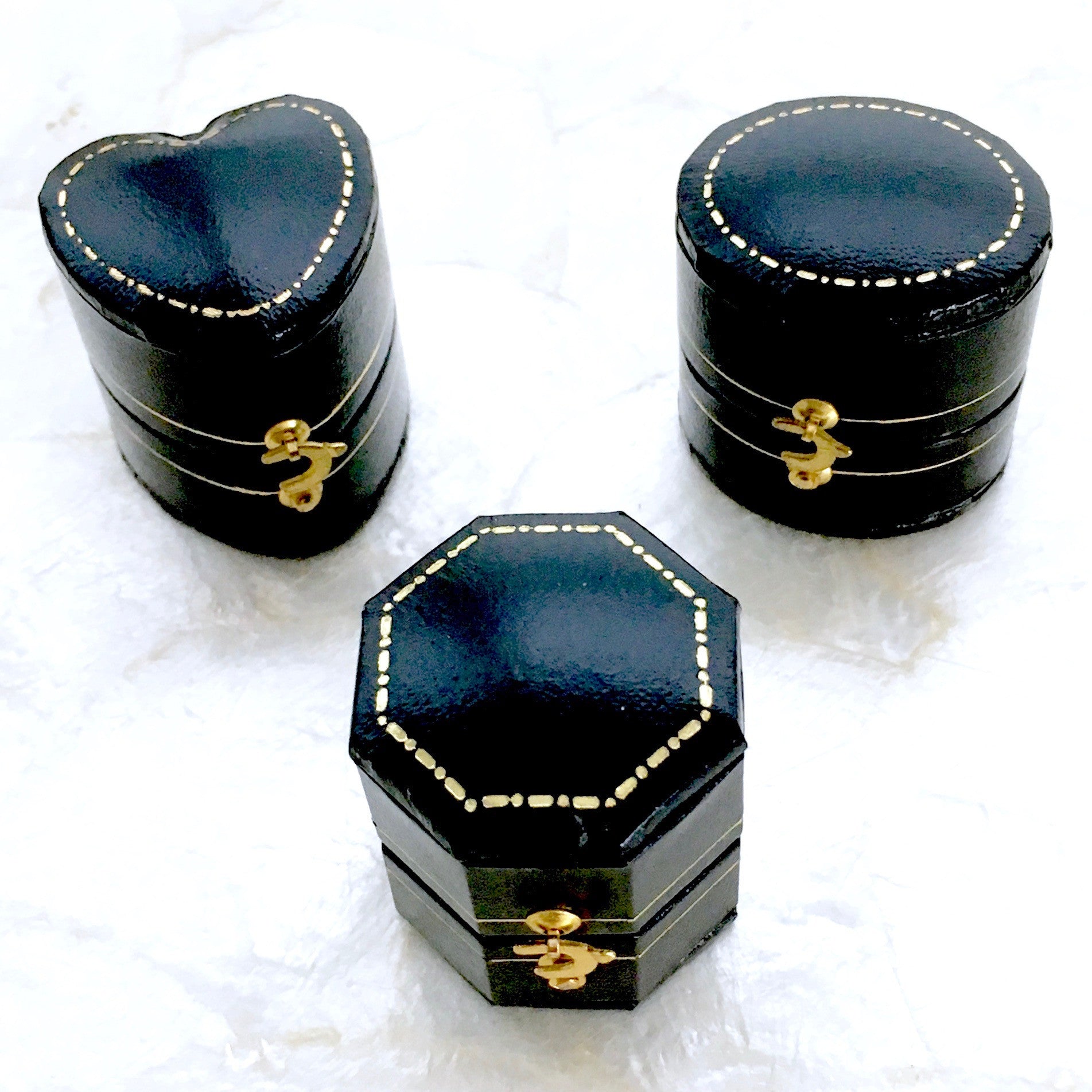 Cream Soft Leather Ring Box Display Jewelry Gift Box 1 Dozen - Findings  Outlet